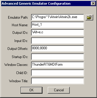The Configuration dialog box