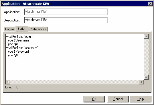 A script for Attachmate KEA
