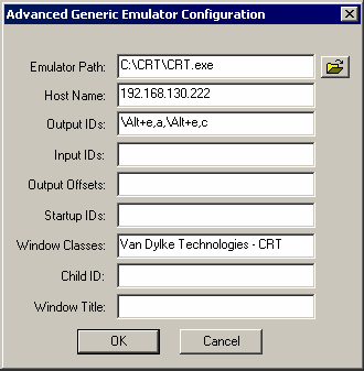 The Configuration dialog box