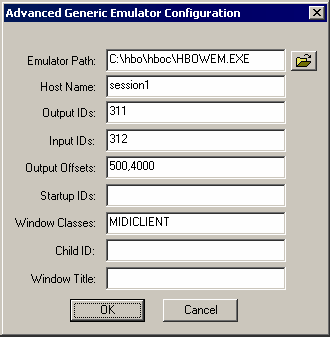 The Configuration dialog box