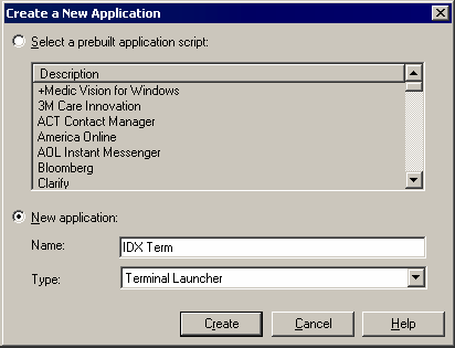 Adding IDX Term as a new application