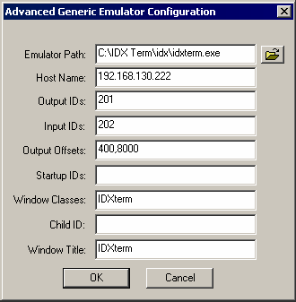 The Configuration dialog box