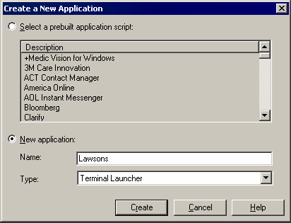 Adding Lawsons as a new application