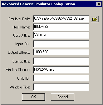 The Configuration dialog box