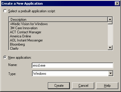 Adding PCXWare as a new application