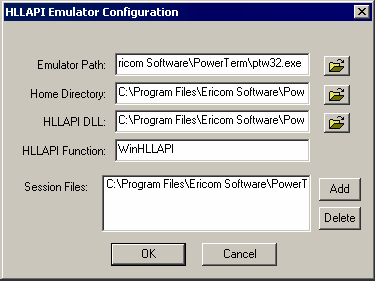 The Configuration dialog box