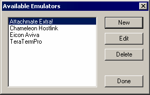 A list of emulators available for single sign-on