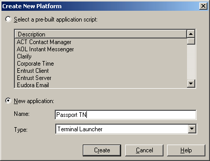 Adding Passport TN as a new application