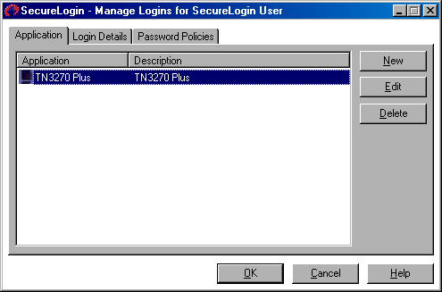 A list of applications that you can edit