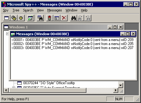 Additional lines in Spy++