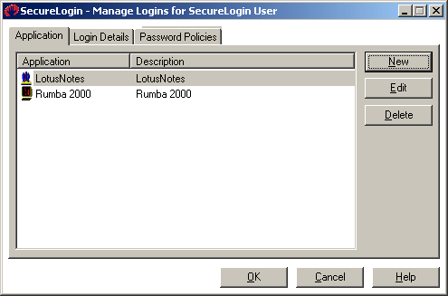 A list of applications that you can edit