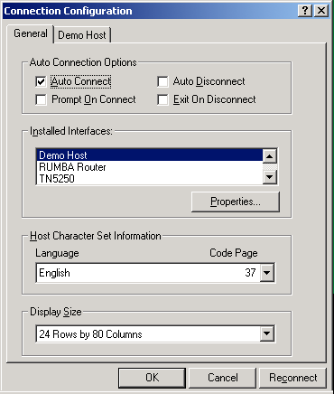 The Auto Connect check box