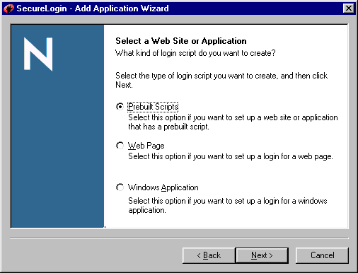 The option to use a prebuilt script