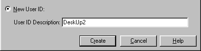 The Description text box in the New User ID dialog box