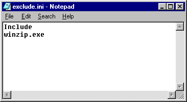 The Include command in exclude.ini