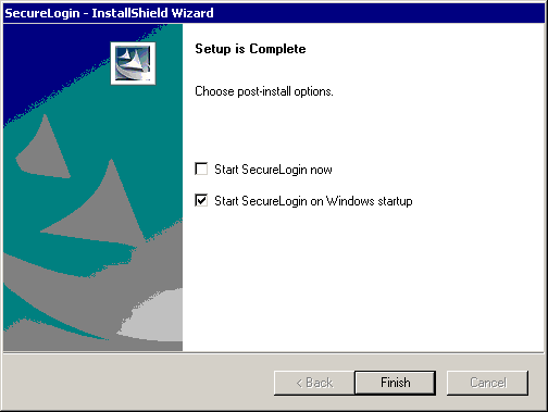 Options for starting SecureLogin