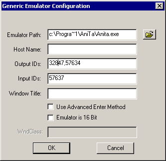 The Terminal Launcher configuration dialog box