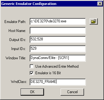 The Terminal Launcher configuration dialog box