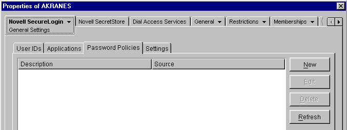 The Password Policies page