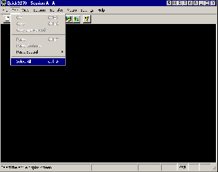 The Select All option from an Edit drop-down list