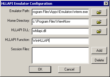 The Terminal Launcher configuration dialog box