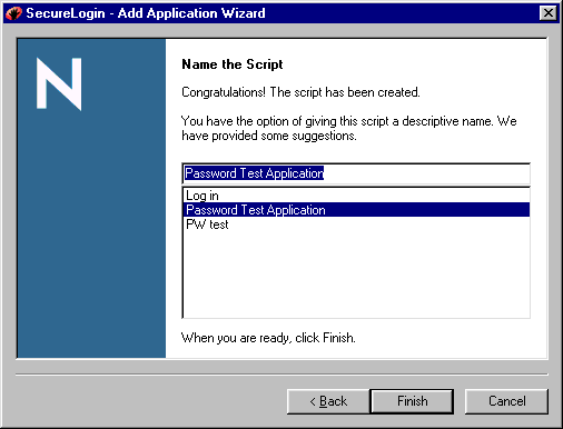 The Name the Script dialog box