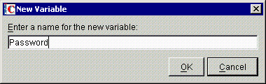 The New Variable dialog box