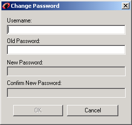 The example Change Password dialog box