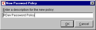 Dialog box to name a policy