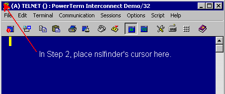 The top-left corner of an emulator's window