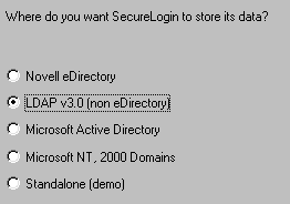 Options as to where SecureLogin stores data
