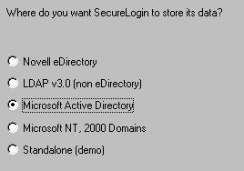 Options as to where SecureLogin stores data
