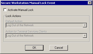 The Manual Lock dialog box