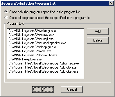 A program list