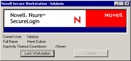 The Quick Login/Logout interface