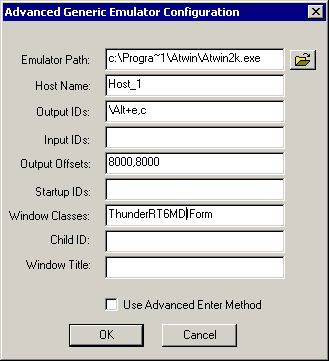 The Terminal Launcher configuration dialog box