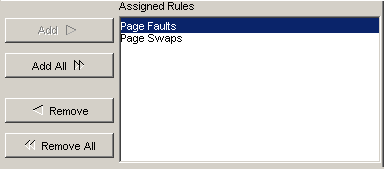 Options in the Assigned Rules pane