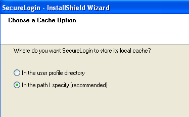 Choosing a Cache option