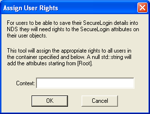 Assign User Rights dialog box
