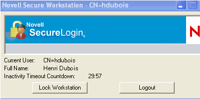 Quick Login/Logout dialog box