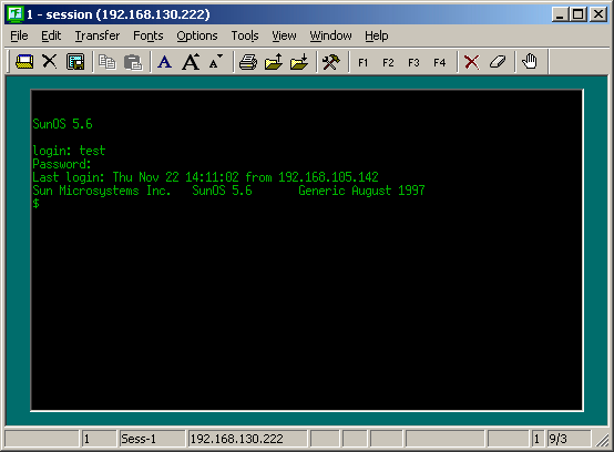 Successfully Logging in to a Session