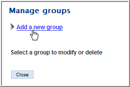 Manage groups