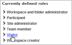Currently defined roles