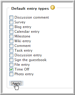 Default entry types