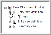 Entry form definition