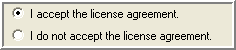 Installer License agreement window options