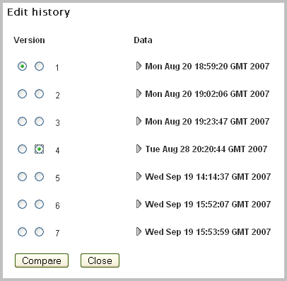 The Edit History Form