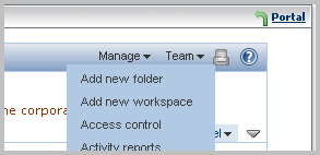 Using the Manage Menu for Access Control