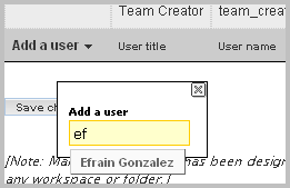 Adding a User to the Access Control Table