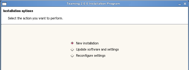 Linux Installation program Welcome page